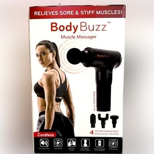 Body Buzz Muscle Massager cordless relieves sore&stiff muscles! Fitness workout